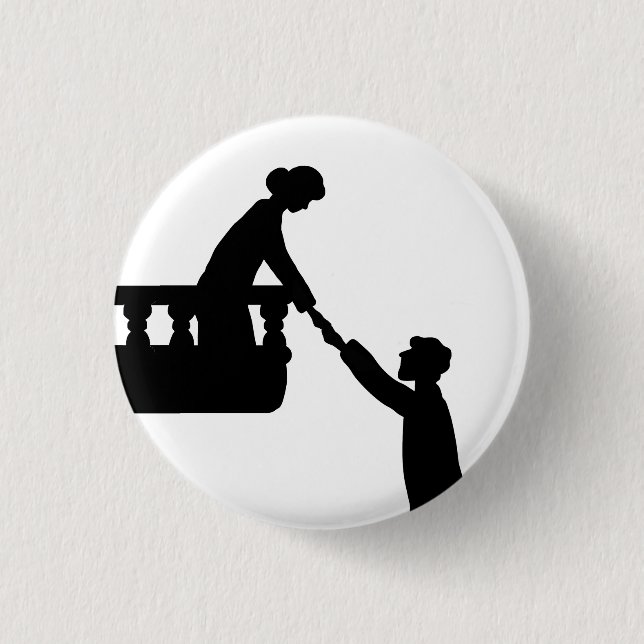 Romeo und Julia Balkons Button (Vorderseite)
