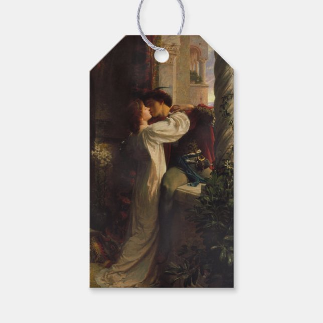 Romeo und Julia (von Frank Dicksee) Geschenkanhänger (Vorderseite)