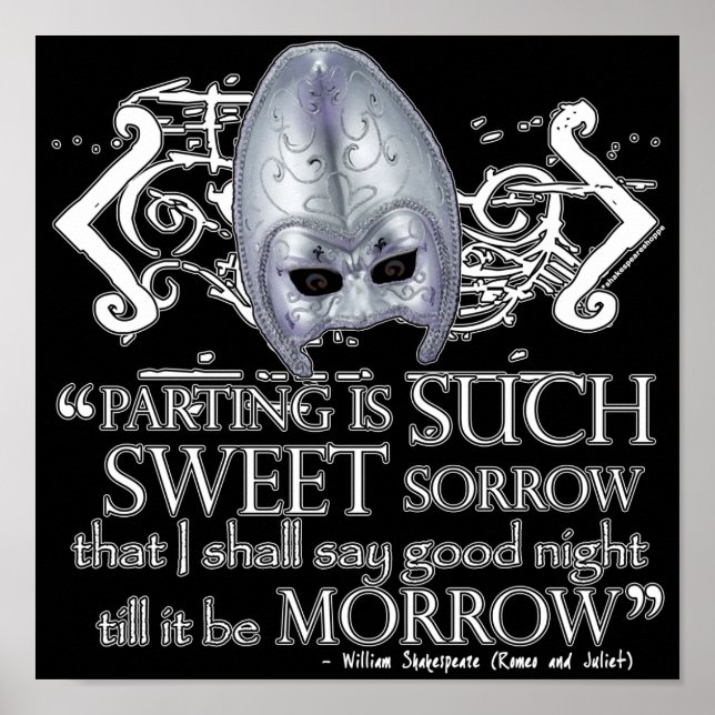 Romeo und Julia Zitat Poster (Vorne)