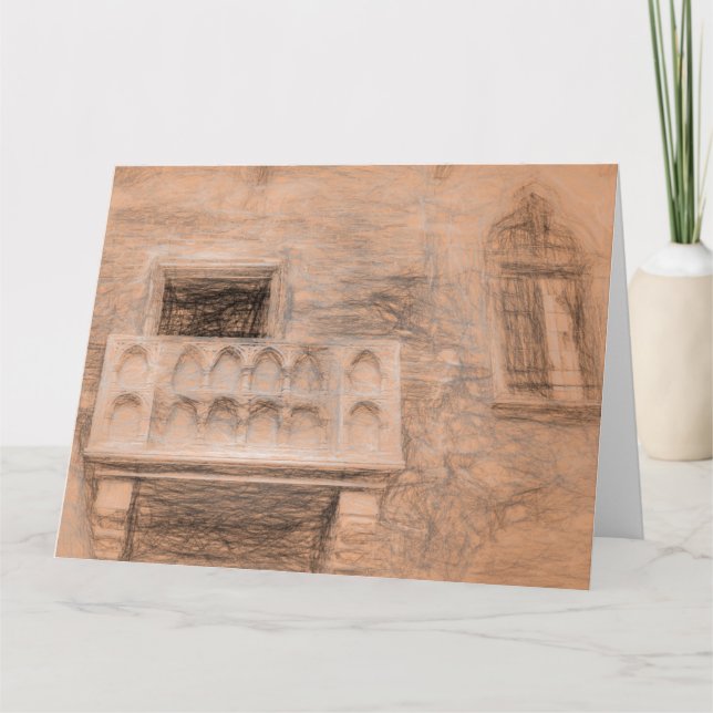 Romeo und Julias Balkon Karte (Vorderseite)