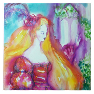 ROMEO UND JULIET BALCONY SCENE Wasserfarbe Fliese