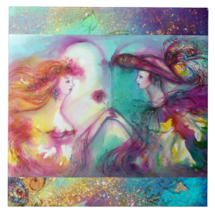 ROMEO UND JULIET / GOLD BLAUE GLITZERN FLIESE