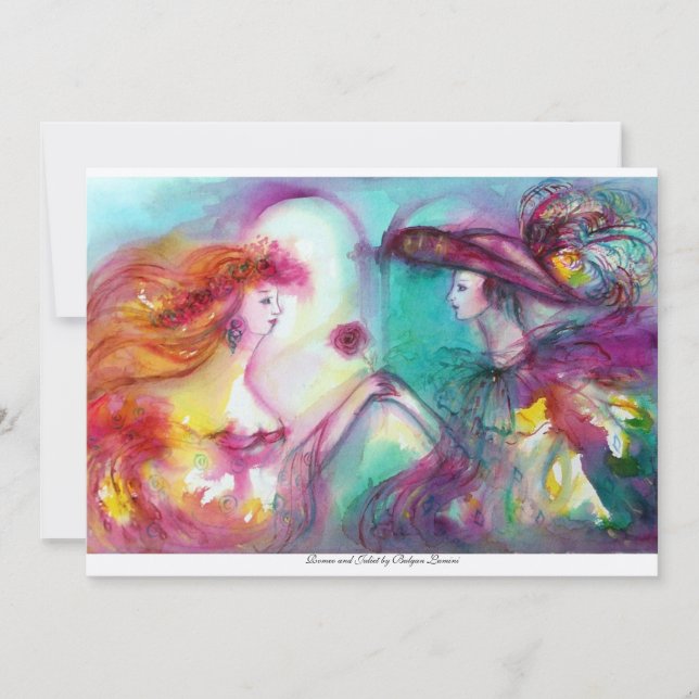 ROMEO und JULIET Romantische Liebhaber Einladung (Vorderseite)