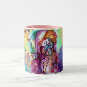 ROMEO UND JULIET Romantische Valentintagsherzen Zweifarbige Tasse