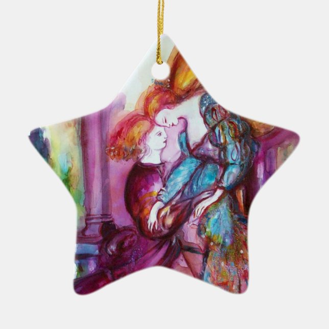 ROMEO UND JULIET Romantischer Valentinstag Keramik Ornament (Vorne)