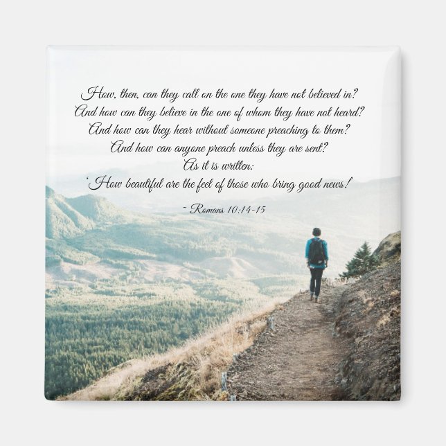 Römer 10:14-15 Wie dann sollen sie ihn anrufen Magnet (Vorne)