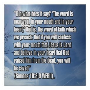 Römer 10:8-9 WEBU Poster