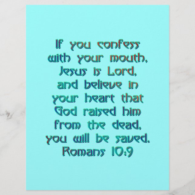 Römer 10:9 flyer (Vorne)