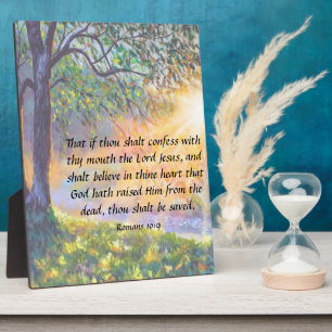 Römer 10:9 Plaque Fotoplatte