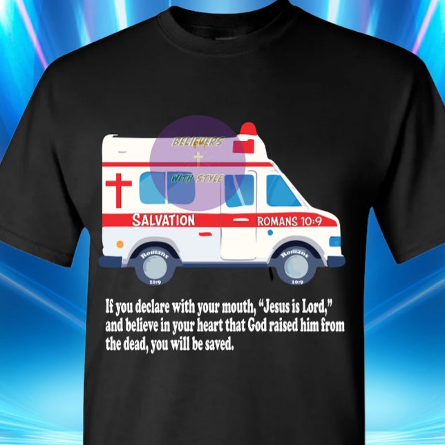 Römer 10:9 Schrift - Christlich - Erlösung T-Shirt (Von Creator hochgeladen)