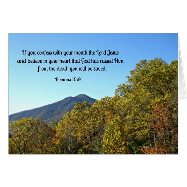 Römer 10:9 Wenn Sie mit Ihrem Mund gestehen ... (Vorderseite (Horizontal))