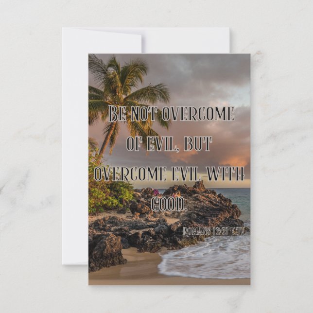 Römer 12:21 KJV Bible Verse Pic Flat Gruß Karte (Vorderseite)