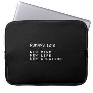 Römer 12:2 Neuer Geist Lebensschöpfung Minimalist Laptopschutzhülle