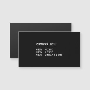 Römer 12:2 Neuer Geist Lebensschöpfung Minimalist Magnetkarte