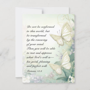 Römer 12:2 Nicht mit dieser Weltbibel übereinstimm Postkarte