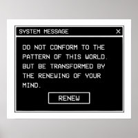 Römer 12:2 Schwarz-Weiß-Computer-Warnfenster