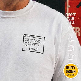 Römer 12:2 Schwarz-Weiß-Computer-Warnfenster T-Shirt