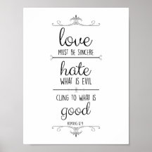 Römer 12:9 Liebe muss aufrichtiges christliches Pl