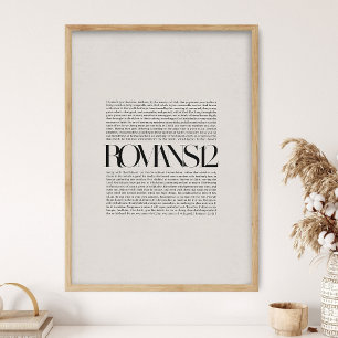 Römer 12, Bibelvers, Christliche Wandkunst, Glaube Poster