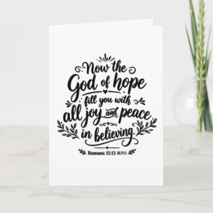 Römer 15:13 Bibelvers Handlettering Christlich Dankeskarte