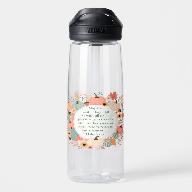 Römer 15:13 Fall Trinkflasche (Rückseite)