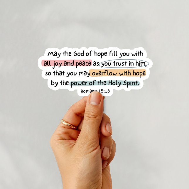 Römer 15,13 Gott der Hoffnung Aufkleber (Von Creator hochgeladen)