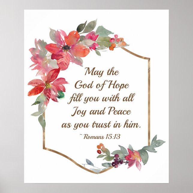 Römer 15:13 Gott der Hoffnung Poster (Vorne)