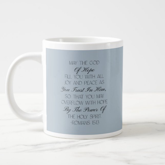 Römer 15:13 Hoffnung Bibelvers Tasse (Links)