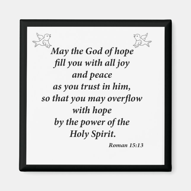 Römer 15:13 magnet (Vorne)