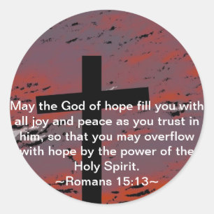 Römer 15:13 runder aufkleber