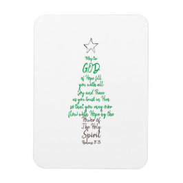 Römer 15:13 Weihnachtsbaum Gott Hoffnung Freude un Magnet