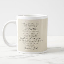 Römer 15:4 Hoffnung Bibelvers Tasse