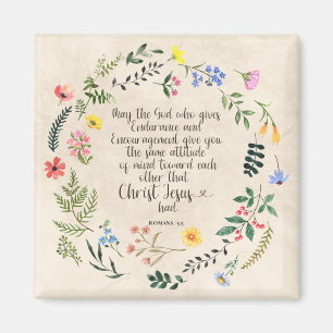 Römer 15:5 Bibelverse Bild Magnet