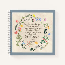 Römer 15:5 Bibelverse Bild Notizbuch