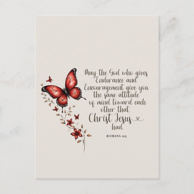 Römer 15:5 Bibelverse Bild Postkarte (Vorderseite)