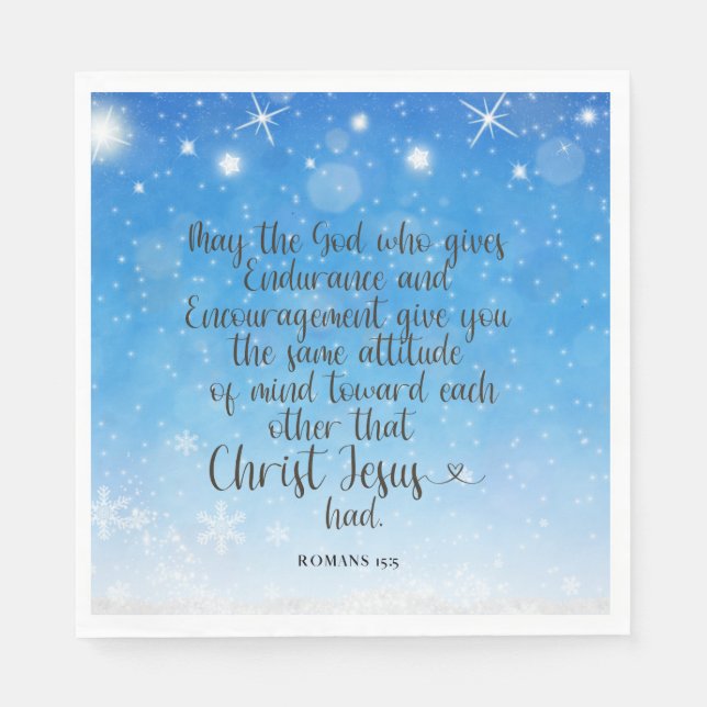 Römer 15:5 Bibelverse Papier Napkins Serviette (Vorderseite)