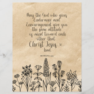 Römer 15:5 Christliches Bibelverse-Bild Flyer