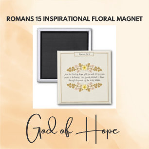 Römer 15 Gott der Hoffnung Floral Inspiration Küch Magnet