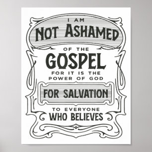 Römer 1_16 Nicht beschämt vom Evangelium Poster