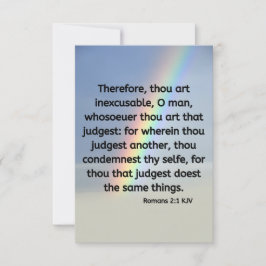 Römer 2:1 KJV Bible Verse Pic Flat Gruß Karte