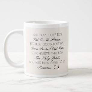 Römer 5:5 Hoffnung Bibelvers Tasse