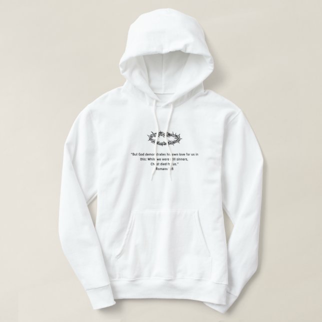 Römer 5:8 - Gottes Liebe Hoodie (Design vorne)