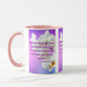 Römer 6:14 KJV Bibelschrift Pic Two-Tone Tasse