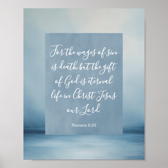 Römer 6:23 Anpassbarer Bibelvers Poster (Vorne)