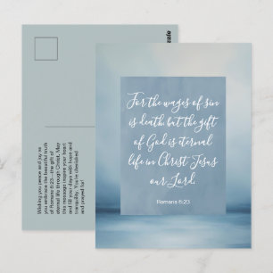 Römer 6:23 Anpassbarer Bibelvers Postkarte