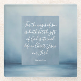 Römer 6:23 Bibelverse Glasuntersetzer