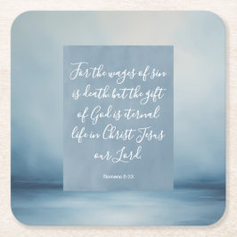 Römer 6:23 Bibelverse Rechteckiger Pappuntersetzer