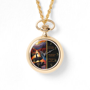 Römer 6:23 Weiße Kirche Gold Armbanduhr