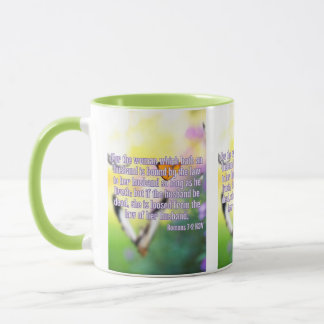 Römer 7:2 KJV Bibelschrift Pic Two-Tone Tasse