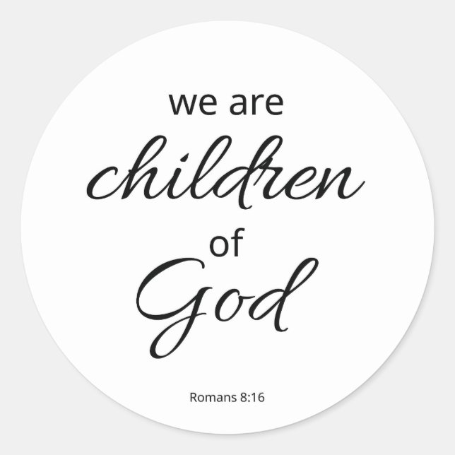 Römer 8:16 Aufkleber | Kinder Gottes (Vorderseite)